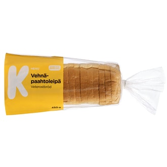 K-Menu pitkä vehnäpaahto 450g viipale