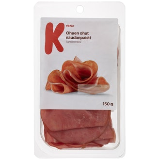 K-Menu ohuen ohut naudanpaisti 150g