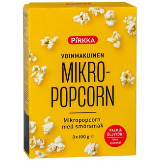 Pirkka voinmakuinen mikropopcorn 3x100g