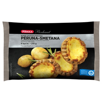 Pirkka Parhaat kypsä cocktailpiirakka peruna-smetana 6 kpl/210g pakaste