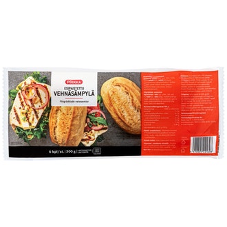 Pirkka esipaistettu vehnäsämpylä 6kpl/300g