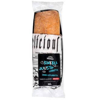 Pirkka Helposti mukaan kinkku-juustociabatta 250g