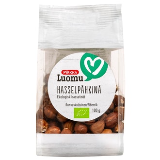 Pirkka Luomu hasselpähkinä 100g