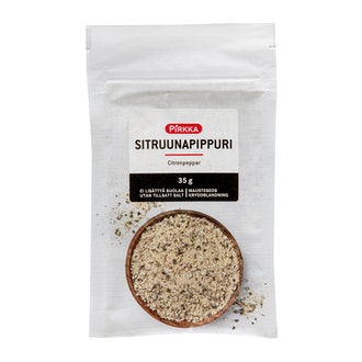 Pirkka sitruunapippuri 35g mausteseos,  ei lisättyä suolaa