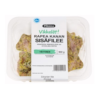 Pirkka Vikkelät kanan rapea sisäfilee yrttinen 300g