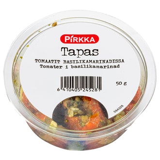 Pirkka Tapas tomaatit basilikamarinadissa 50g
