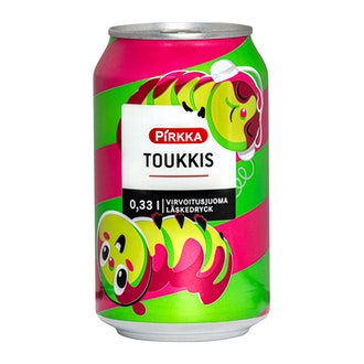 Pirkka Toukkis päärynä-vadelma virvoitusjuoma 0,33l