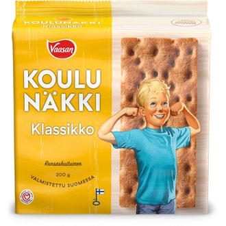 VAASAN KOULUNÄKKI Klassikko 200 g Täysjyväruisnäkkileipä