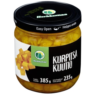 Herkkumaa Kurpitsakuutio 385g/235g