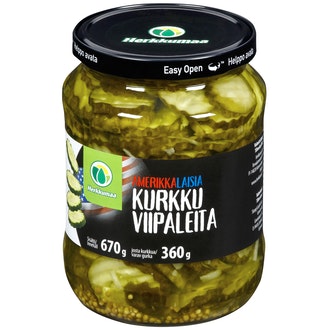 Herkkumaa Amerikkalaisia kurkkuviipaleita 670/360g