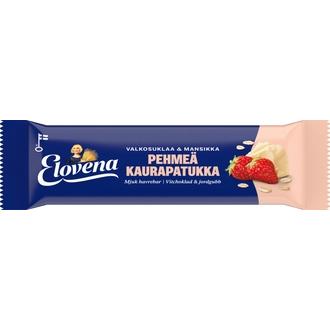 Elovena 30g valkosuklaa-mansikka pehmeä kaurapatukka