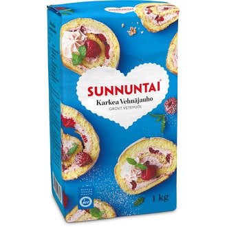 Sunnuntai Kruunu karkea vehnäjauho 1 kg