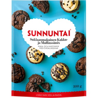Sunnuntai 300g suklaanmakuinen kakku- ja muffinssimix