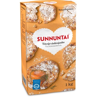 Sunnuntai täysjyväohrajauho 1 kg