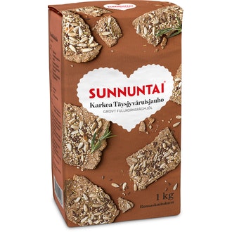 Sunnuntai 1kg karkea täysjyväruisjauho