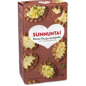 Sunnuntai 1kg hieno täysjyväruisjauho