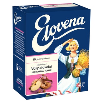 Elovena välipalakek 10X30g uuniomena-toffee