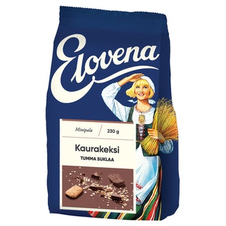 Elovena 230g tumma suklaa minipala kaurakeksi