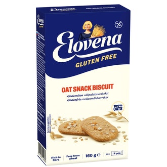 Elovena 160G Gluteeniton Välipalakaurakeksi 4X4kpl