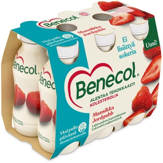 Benecol jogurttijuoma 6x100g mansikka
