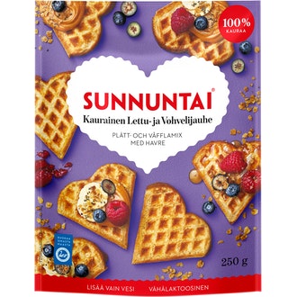 Sunnuntai 250g lettu- ja vohvelijauhe 100% kauraa