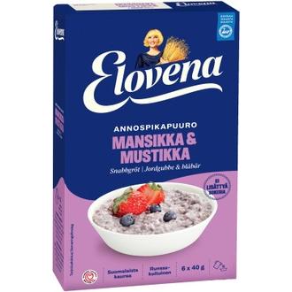 Elovena 240g mansikka-mustikka annospikapuuro