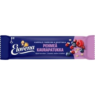 Elovena 30g karpalo-vadelma-mustikka pehmeä kaurapatukka