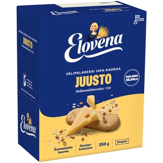 Elovena välipalakeksi 10x25g juusto