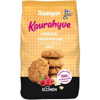 Tasangon kaurahyve vadelma-valkosuklaapikkuleipä 100% kaura 300g