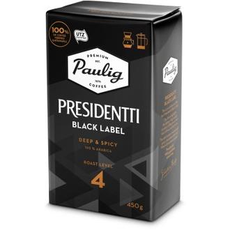 Paulig Presidentti Black Label kahvi suodatinjauhatus 450g