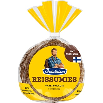 Oululainen Reissumies Täysjyväruis 4kpl 235g, täysjyväruisleipä