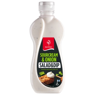 Saarioinen Sour Cream & Onion salaatti- ja dippikastike 345ml