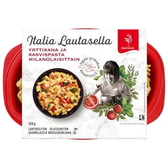 Saarionen yrttikanaa ja kasvispastaa milanolaisittain 320g