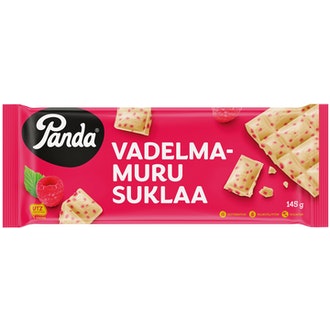 Panda valkosuklaa 145g vadelmamuru