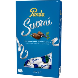 Panda Suomi Mustikka konvehtirasia 250g