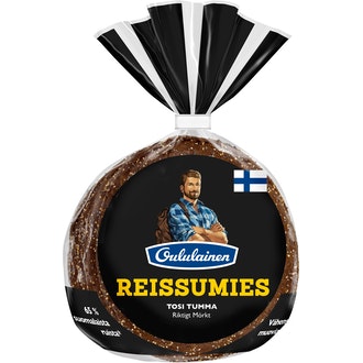 Oululainen Reissumies Tosi Tumma 4kpl 280g, täysjyväruisleipä