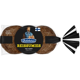 Oululainen Reissumies Tosi Tumma 8kpl 560g, täysjyväruisleipä