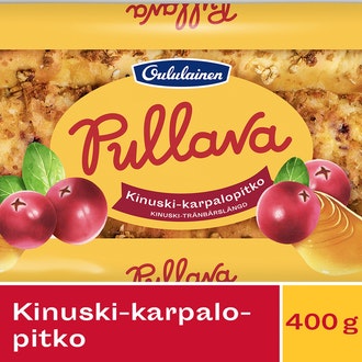 Oululainen Pullava kinuski-karpalo pitko 400g