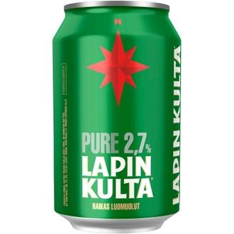 Lapin Kulta Pure gluteeniton luomuolut 2,7% 0,33 l