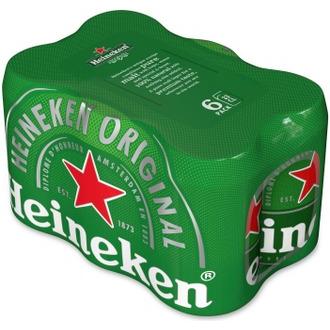 6 x Heineken olut 5,0 % 0,33 l