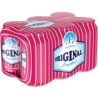 6x Hartwall Original Long Drink Cranberry 5,5% 0,33 l