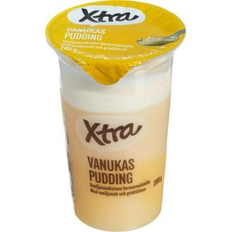 Xtra Vaniljanmakuinen vanukas kermavaahdolla 200g