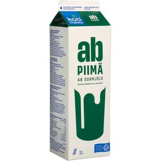 Kotimaista vähälaktoosinen AB-piimä 1l