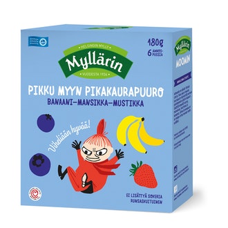 Myllärin Pikku Myyn pikakaurapuuro 6x30g banaani mansikka mustikka