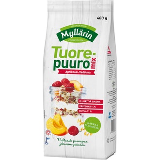 Myllärin Tuorepuuromix aprikoosi vadelma 400g