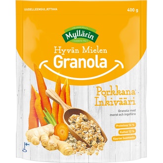 Myllärin Hyvän Mielen Granola porkkana-inkivääri 400g