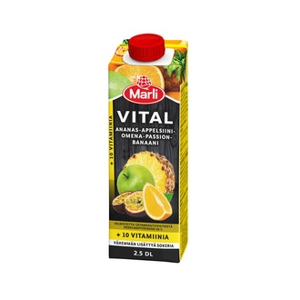 Vital hedelmänektari+10 vitamiinia 2,5dl