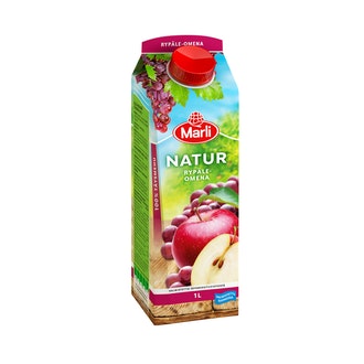 Marli Natur Rypäle-omenatäysmehu 100% 1 L