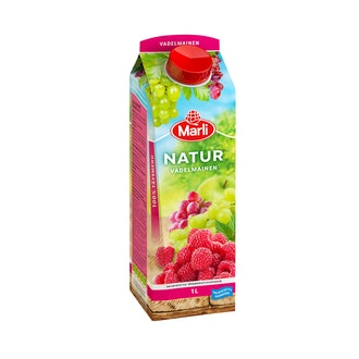 Natur vadelmainen täysmehu 1l