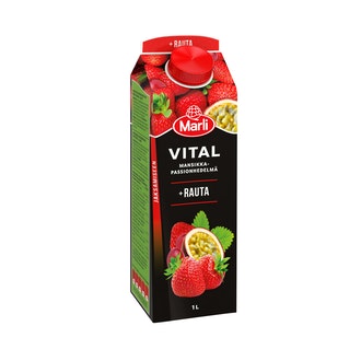 Marli Vital mansikka-passionhedelmä-rypäle +rauta 1l
